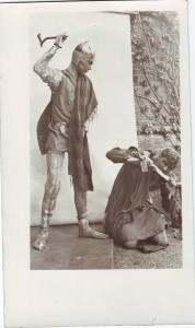 Henry Jennings with Joseph Hirons in the leek scene, Henry V, 1913