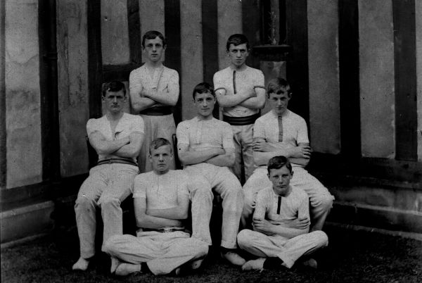 The Gymnasium VIII, 1903. Arnold Bloomer is seated in the centre of the middle row.